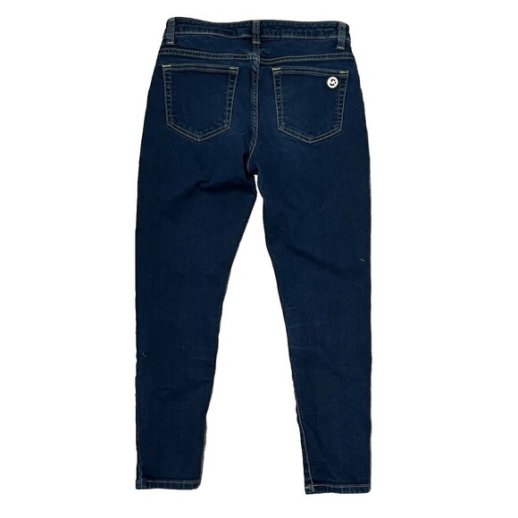 MK Michael‎ Kors Izzy Cropped Skinny Jeans Size 4 Dark Wash Minimalist Denim - Picture 1 of 6